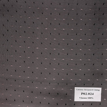 P02.024 Luxury Jacquard Lining - Xám Hoa Văn